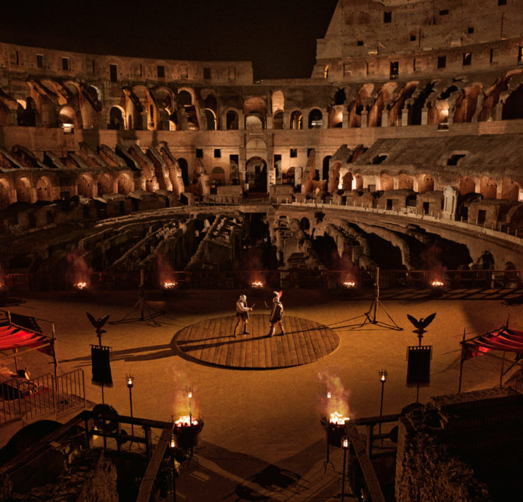 combat dans le Colisée de Rome