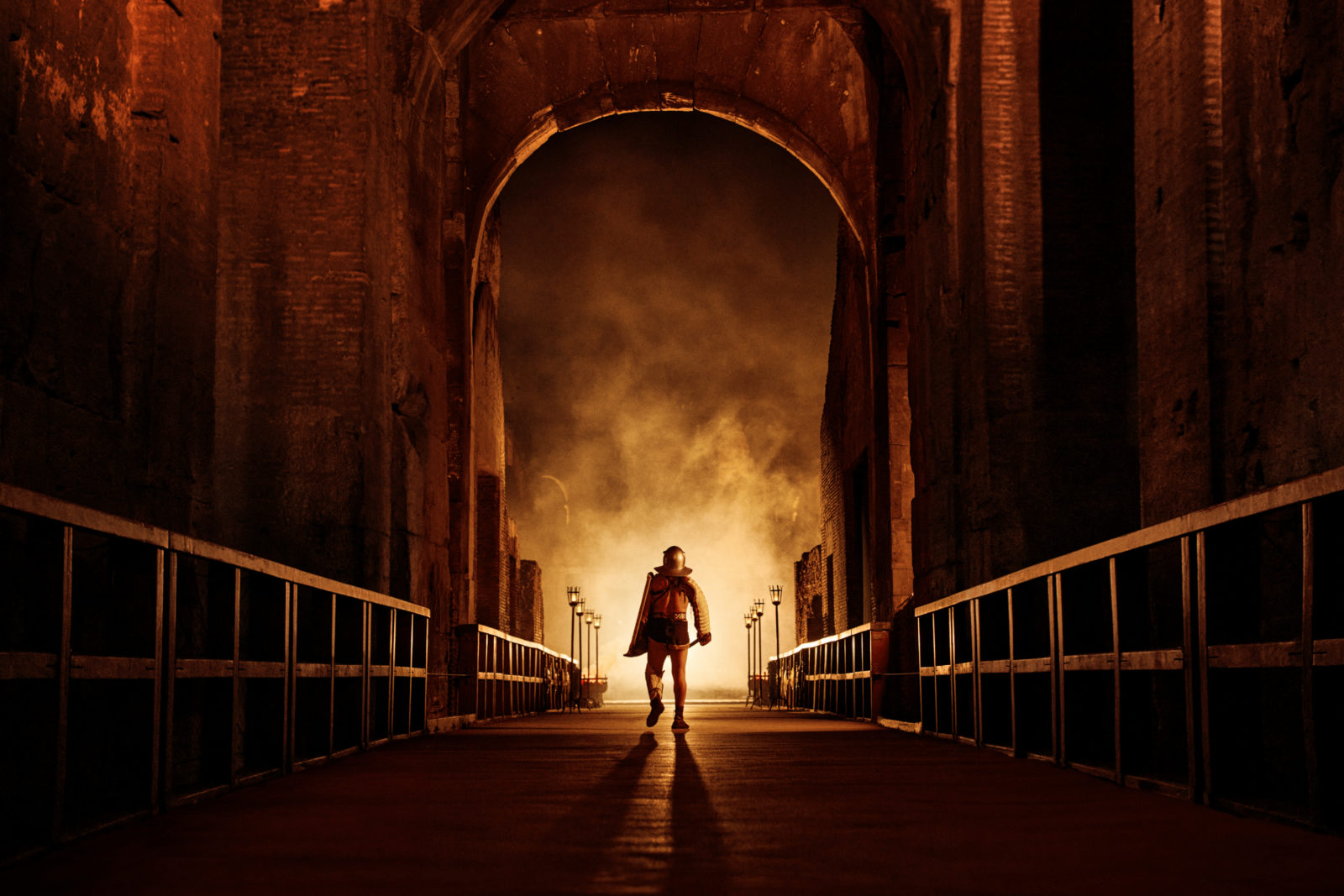 entrée d'un gladiateur dans le Colisée de Rome