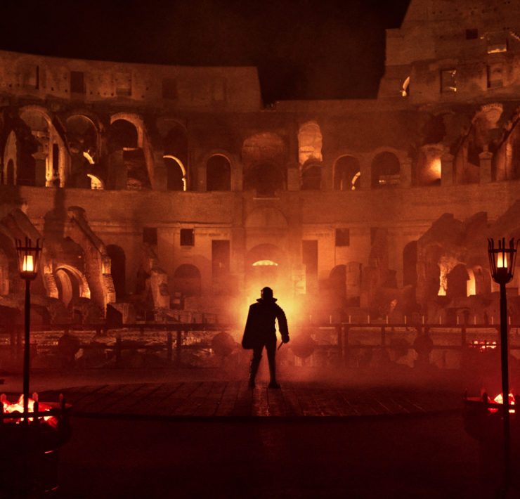 entrée d'un gladiateur dans le Colisée de Rome